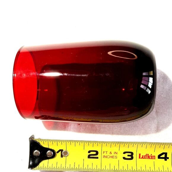 Ruby Rolly Polly 7 Red Juice Glasses Anchor Hocking 6 oz Retro MCM - Picture 5 of 6